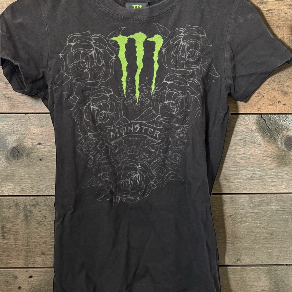 Monster Energy Black Graphic Tee for Women